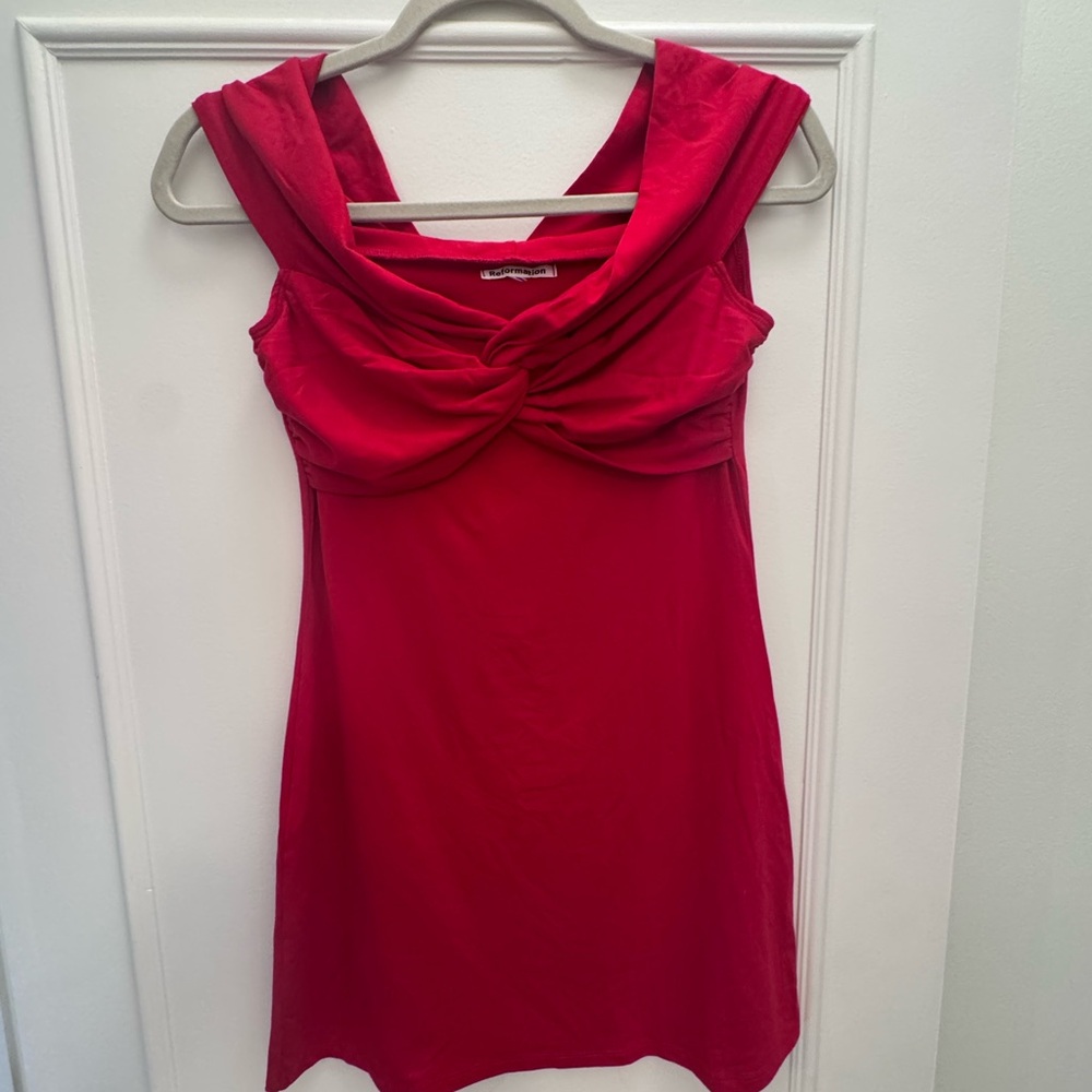 Reformation Vibrant Red Dress